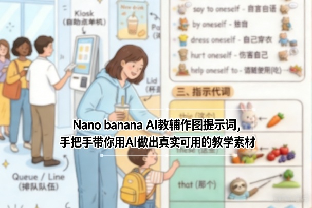 Nano banana AI教辅作图提示词，手把手带你用AI做出真实可用的教学素材-御文网
