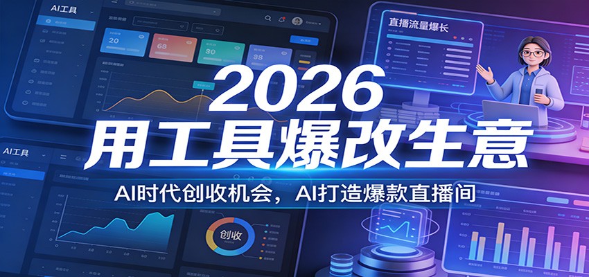 2026用工具爆改生意，AI时代创收机会，AI打造爆款直播间-御文网