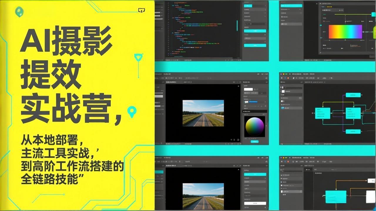 AI+摄影提效实战营，从本地部署，主流工具实战，到高阶工作流搭建的全链路技能-御文网