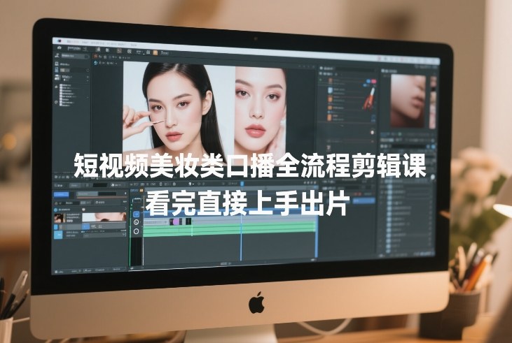 短视频美妆类口播全流程剪辑课，看完直接上手出片-御文网