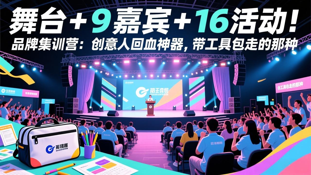 舞台 + 9 嘉宾 + 16 活动！品牌集训营：创意人回血神器，带工具包走的那种-御文网