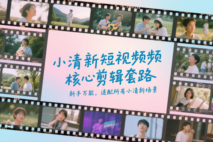 小清新短视频核心剪辑套路，新手万能，适配所有小清新场景-御文网