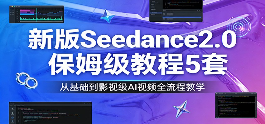 新版Seedance2.0保姆级教程5套：从基础到影视级AI视频全流程教学-御文网