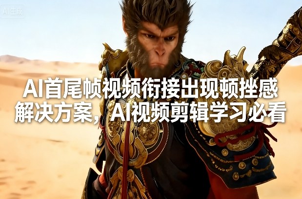 AI首尾帧视频衔接出现顿挫感解决方案，AI视频剪辑学习必看-御文网