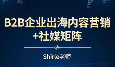 shirle老师·B2B企业出海内容营销+社媒矩阵-御文网