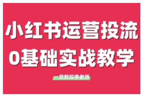 小红书运营投流，小红书广告投放从0到1的实战课，学完即可开始投放(更新26年)-御文网