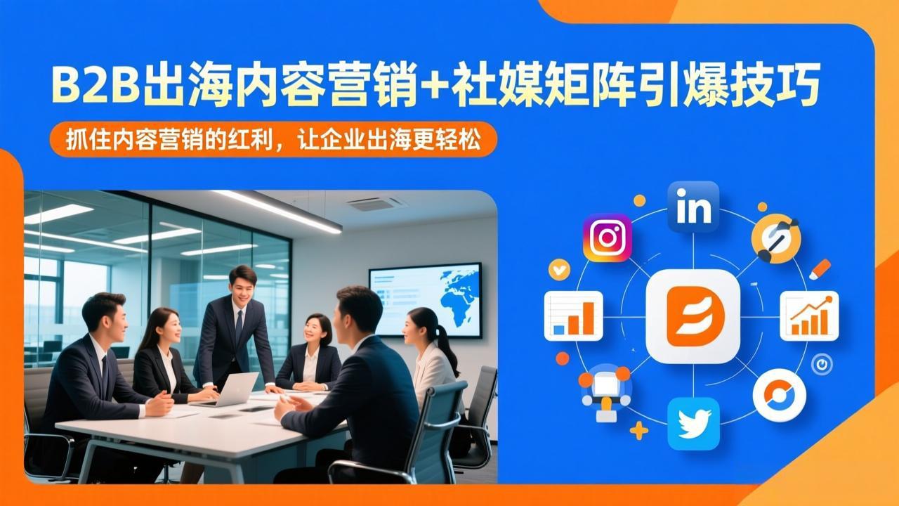 B2B出海内容营销+社媒矩阵引爆技巧：抓住内容营销的红利，让企业出海更轻松-御文网