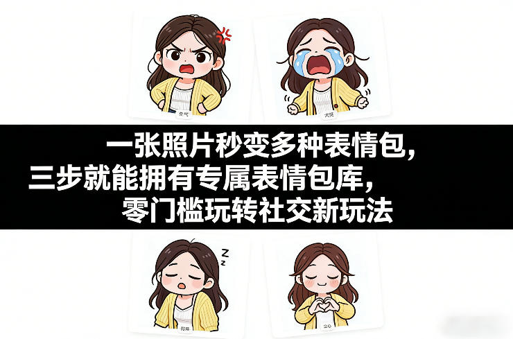 一张照片秒变多种表情包，三步就能拥有专属表情包库，零门槛玩转社交新玩法【文档】-御文网