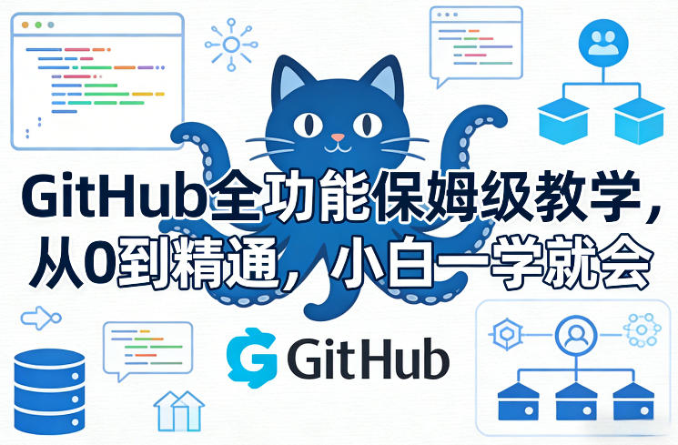 GitHub全功能保姆级教学，从0到精通，小白一学就会-御文网