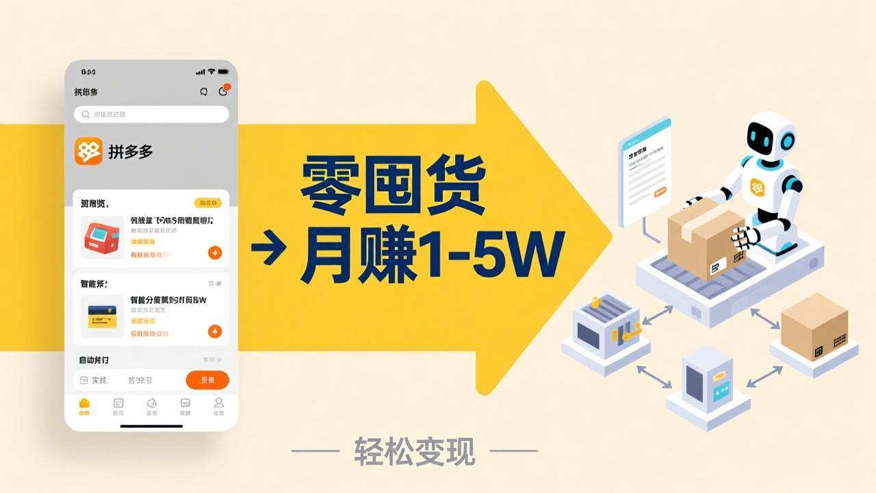 不用囤货不用跑单！拼多多虚拟玩法，机器人管理发货和客服，帮你月赚 1-5W-御文网