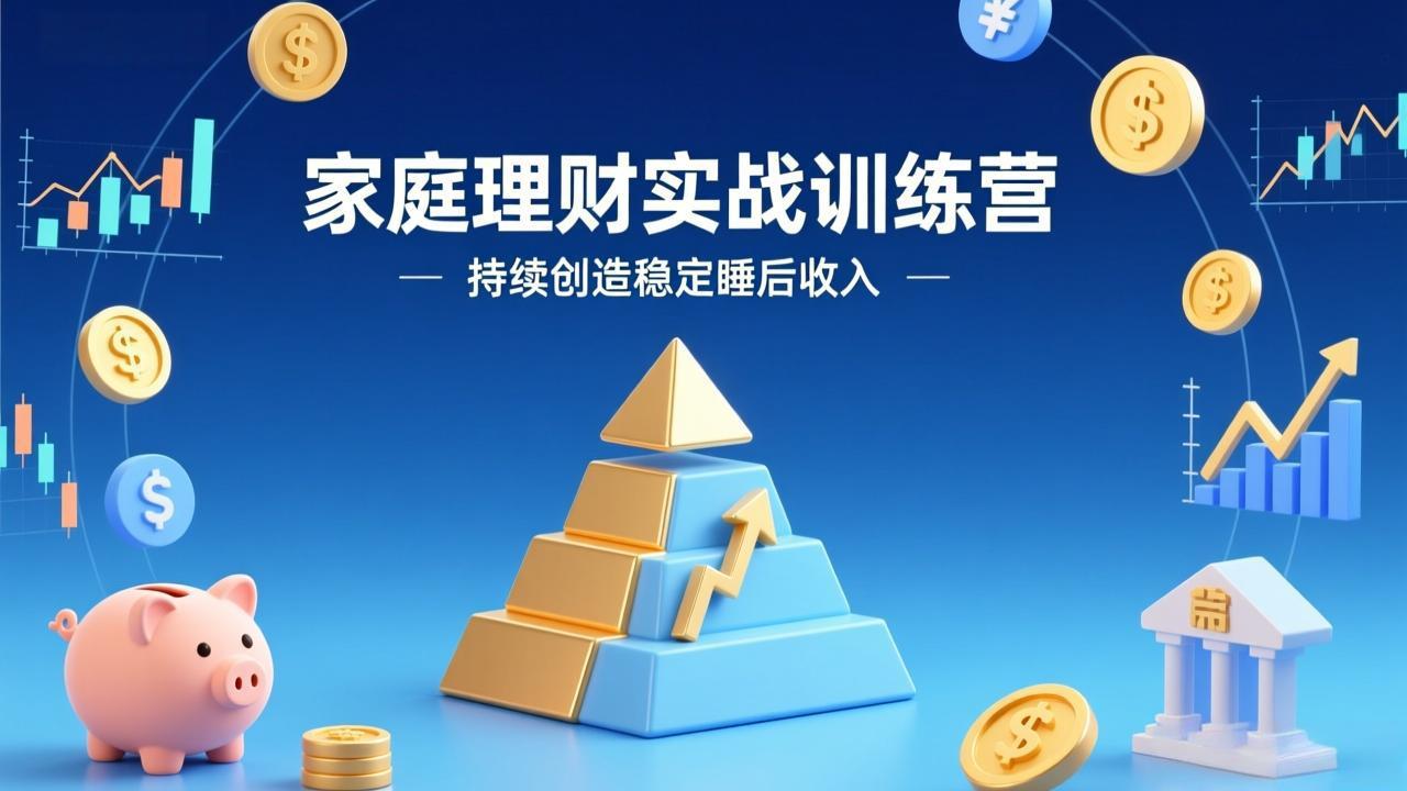 家庭理财实战训练营：从0到1建体系，三阶进阶层层递进，助你持续创造稳定睡后收入-御文网
