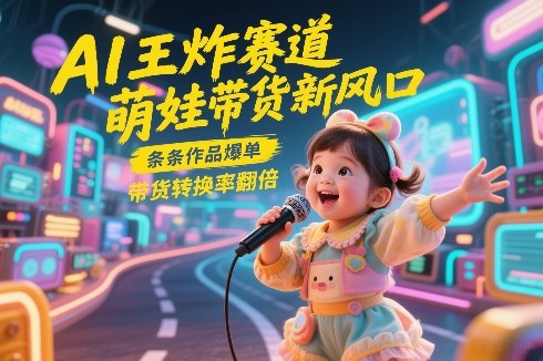 AI王炸赛道，萌娃带货新风口，条条作品爆单，带货转换率翻倍，核心逻辑拆解-御文网