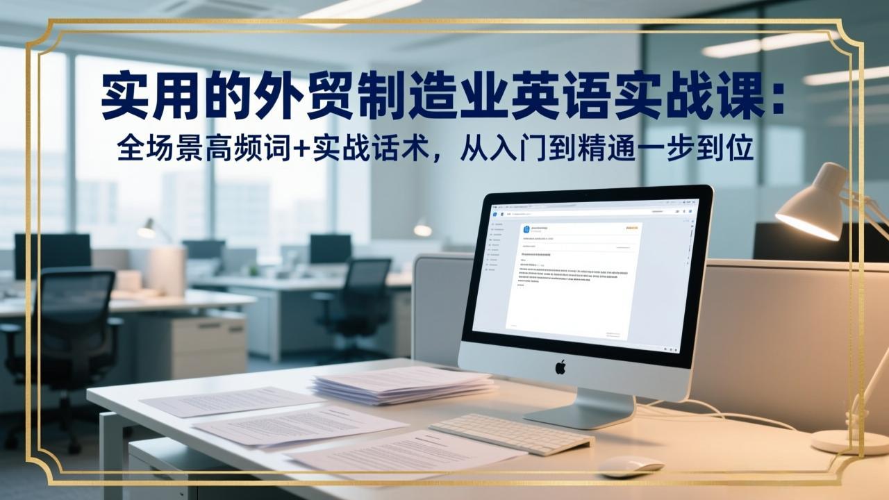 实用的外贸制造业英语实战课：全场景高频词+实战话术，从入门到精通一步到位-御文网