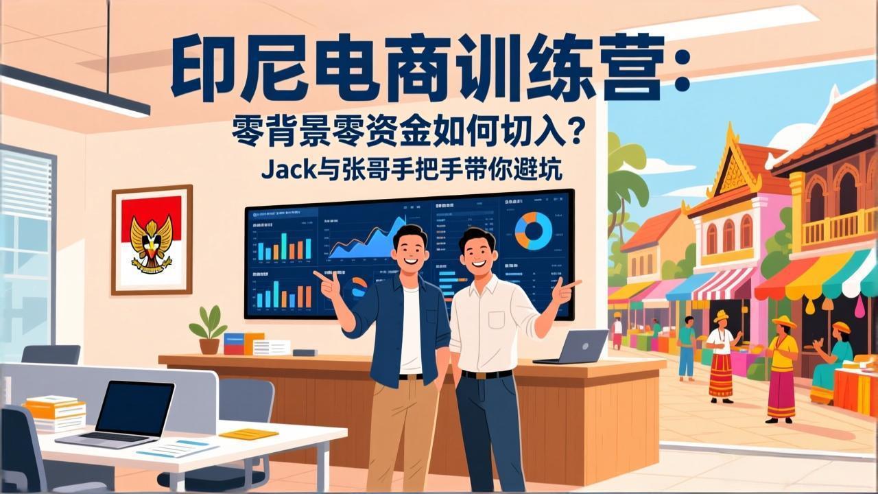 印尼电商训练营：零背景零资金如何切入？Jack与张哥手把手带你避坑-御文网