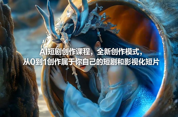 AI短剧创作课程，全新创作模式，从0到1创作属于你自己的短剧和影视化短片-御文网