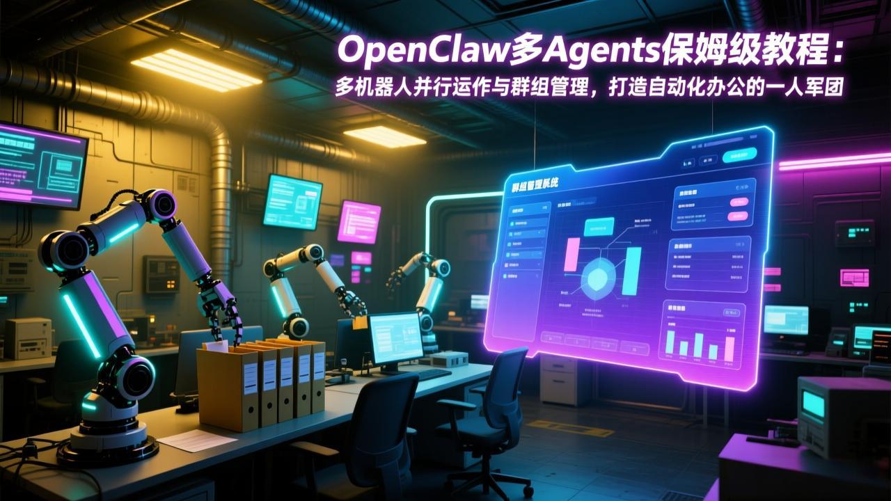 OpenClaw多Agents保姆级教程：多机器人并行运作与群组管理，打造自动化办公的一人军团-御文网