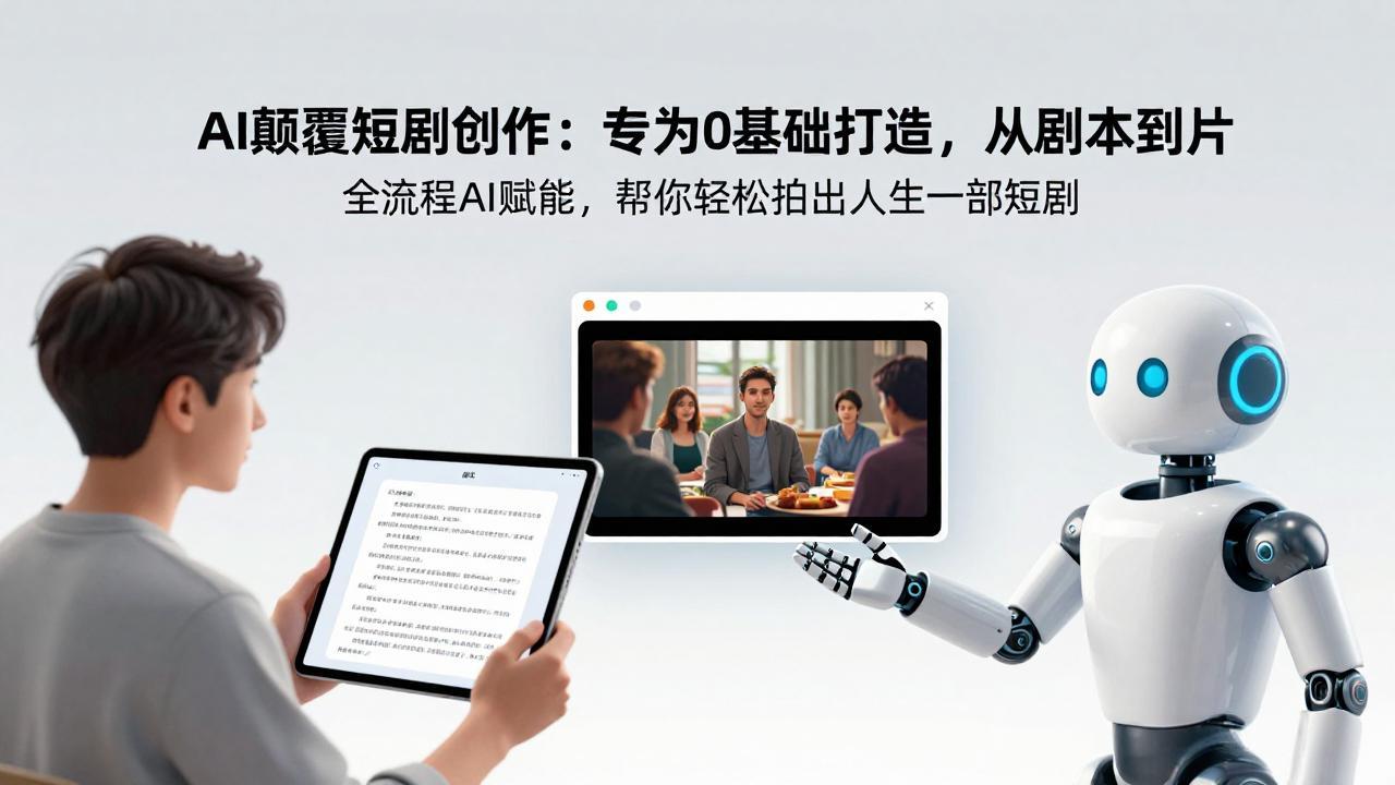 AI颠覆短剧创作：专为0基础打造，从剧本到成片全流程AI赋能，帮你轻松拍出人生第一部短剧-御文网