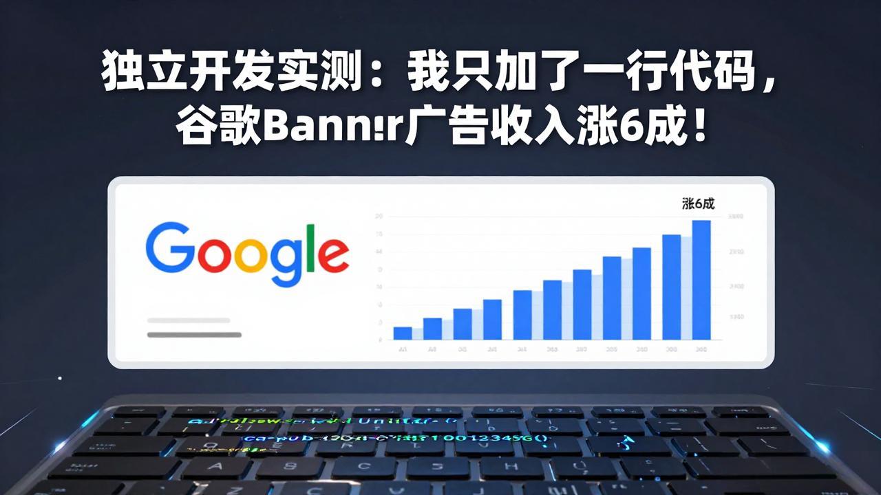 付费文章：独立开发实测：我只加了一行代码，谷歌Banner广告收入涨6成！-御文网