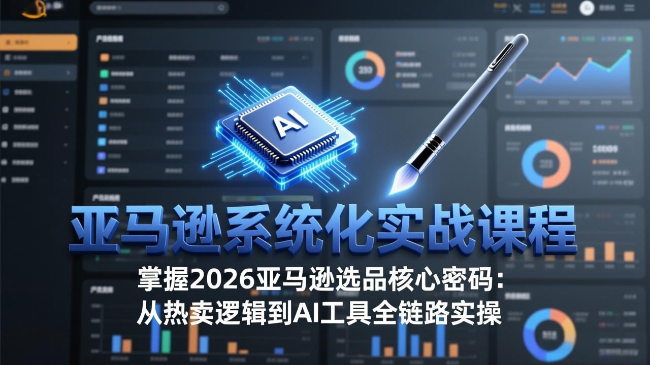 亚马逊系统化实战课-更新3月：2026最新选品方法论，从热卖原因分析到AI作图，提升选品成功率-御文网
