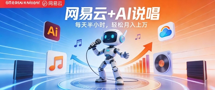 网易云+AI说唱，每天半小时，AI内容创作+流量变现，轻松月入1W-御文网
