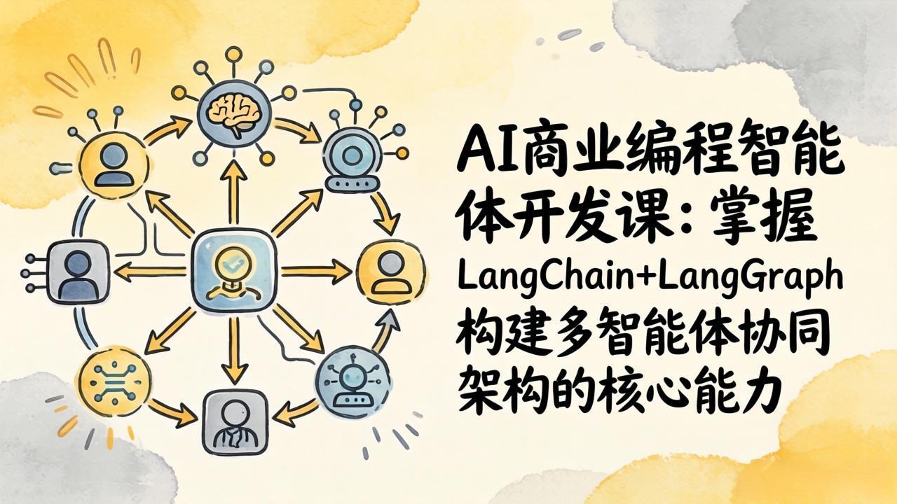 AI商业编程智能体开发课：掌握LangChain+LangGraph构建多智能体协同架构的核心能力-御文网