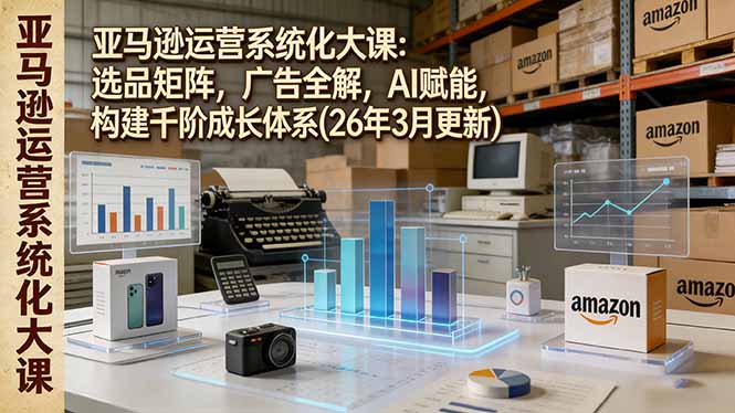 亚马逊运营系统化大课：选品矩阵，广告全解，AI赋能，构建千阶成长体系(26年3月更新-御文网