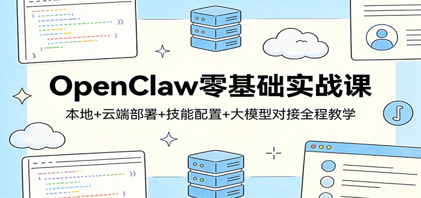 OpenClaw零基础实战课：本地+云端部署+技能配置+大模型对接全程教学-御文网