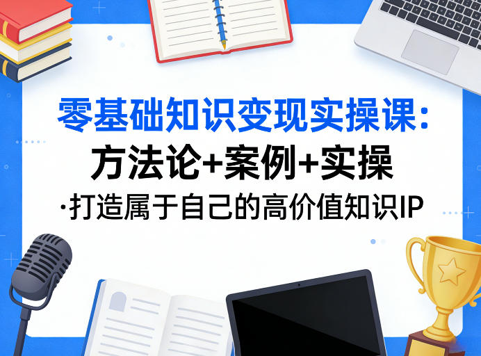 零基础知识变现实操课，方法论+案例+实操，打造属于自己的高价值知识IP-御文网