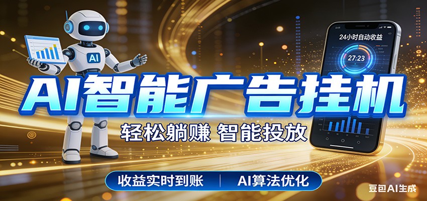 智能广告挂机新时代，利用碎片化时间实现稳定被动收益，AI帮你持续盈利-御文网