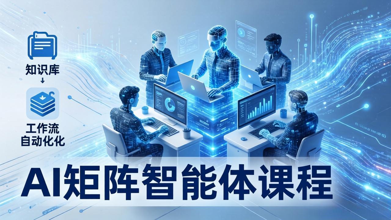 AI矩阵智能体实战：100个数字员工批量生产内容，文本知识库+工作流自动化全搞定-御文网