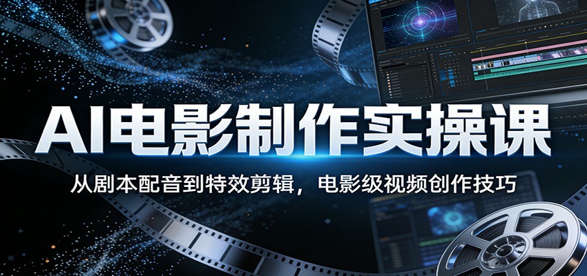 AI电影制作实操课：从剧本配音到特效剪辑，电影级视频创作技巧-御文网