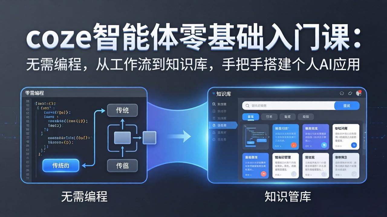 coze智能体零基础入门课：无需编程，从工作流到知识库，手把手搭建个人AI应用-御文网