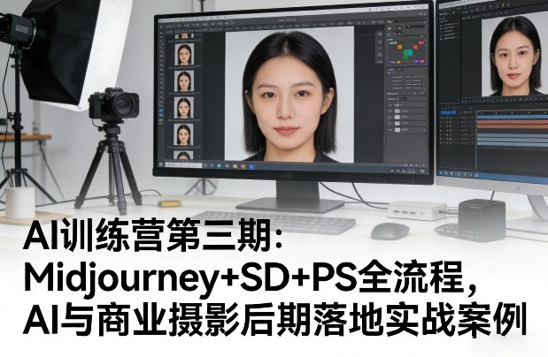 AI训练营第三期：Midjourney+SD+PS全流程，AI与商业摄影后期落地实战案例-御文网