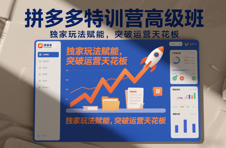 拼多多特训营高阶班，独家玩法赋能，突破运营天花板(更新26年3月27日)-御文网