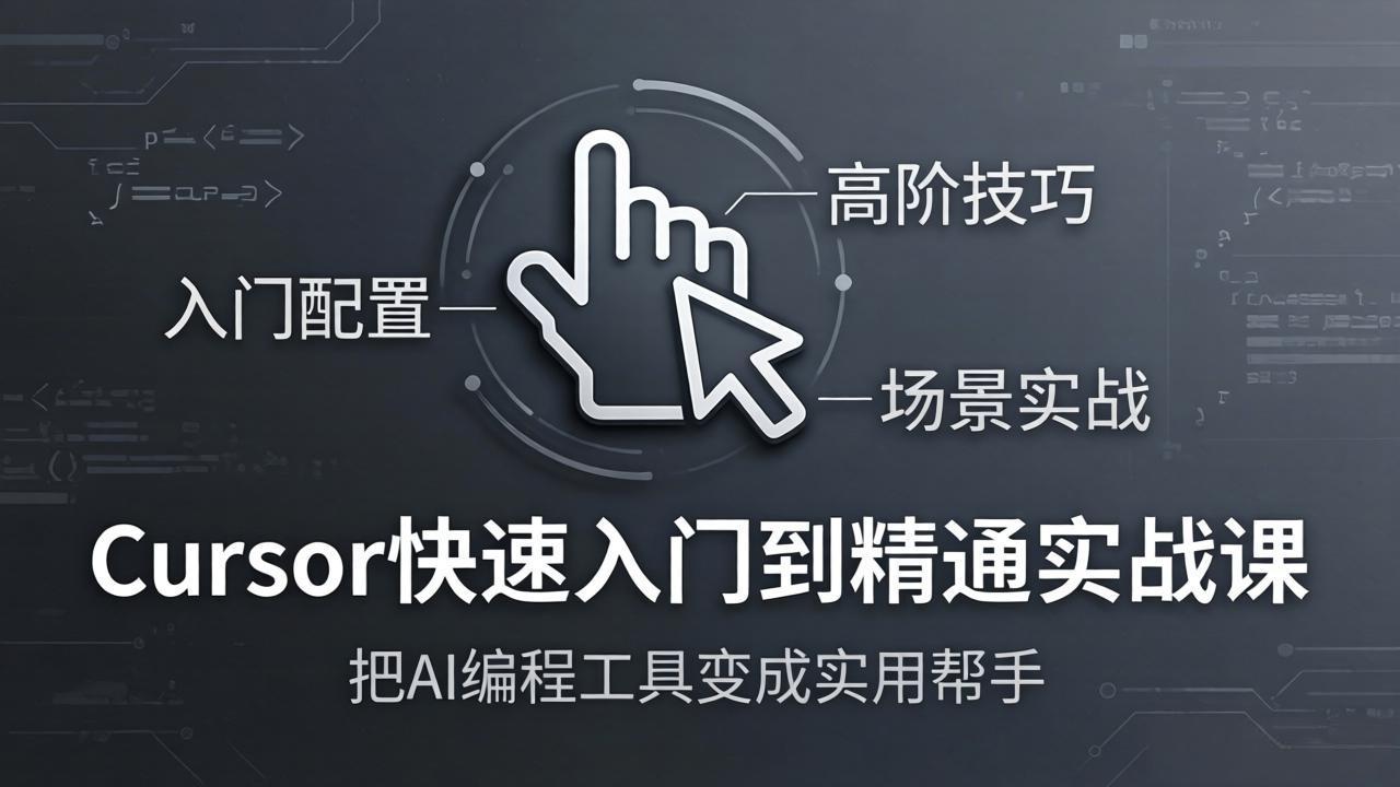 Cursor快速入门到精通实战课：入门配置+高阶技巧+场景实战，把AI编程工具变成实用帮手-御文网
