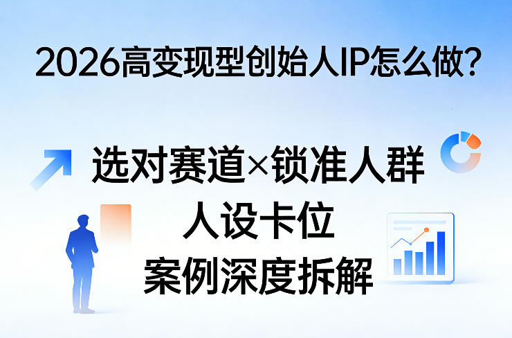 2026高变现型创始人IP怎么做？选对赛道×锁准人群×人设卡位×案例深度拆解-御文网