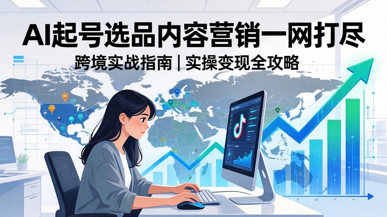 2026 TikTok 跨境AI实操：从零基础到变现全流程，AI起号选品内容营销一网打尽-御文网