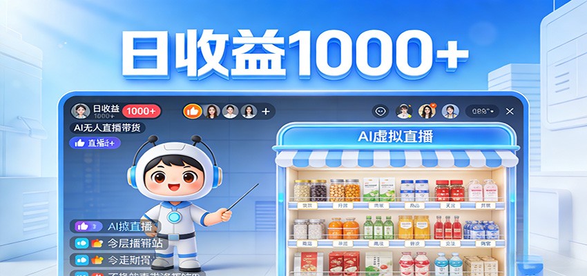 不用露脸不用说话，24小时自动卖货赚钱，全天自动直播，收益看得见-御文网