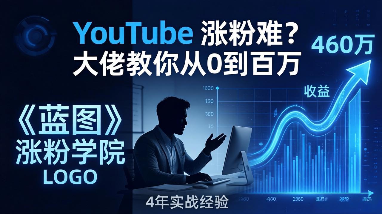YouTube 涨粉难？《蓝图涨粉学院》：4 年赚 460 万的大佬教策略，从0到百万有路径！-御文网