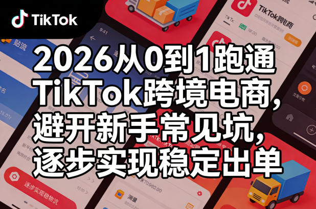 2026从0到1跑通TikTok跨境电商，避开新手常见坑，逐步实现稳定出单-御文网