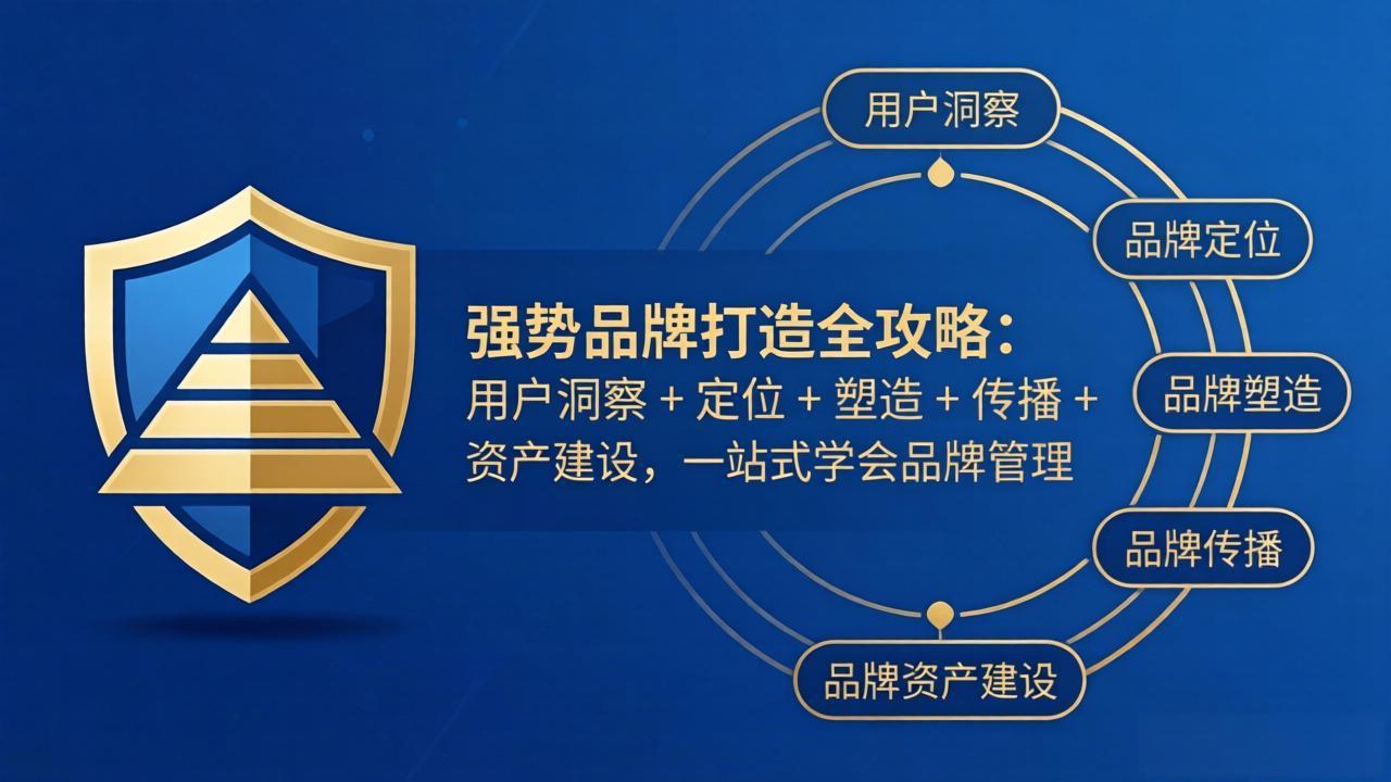 强势品牌打造全攻略：用户洞察 + 定位 + 塑造 + 传播 + 资产建设，一站式学会品牌管理-御文网