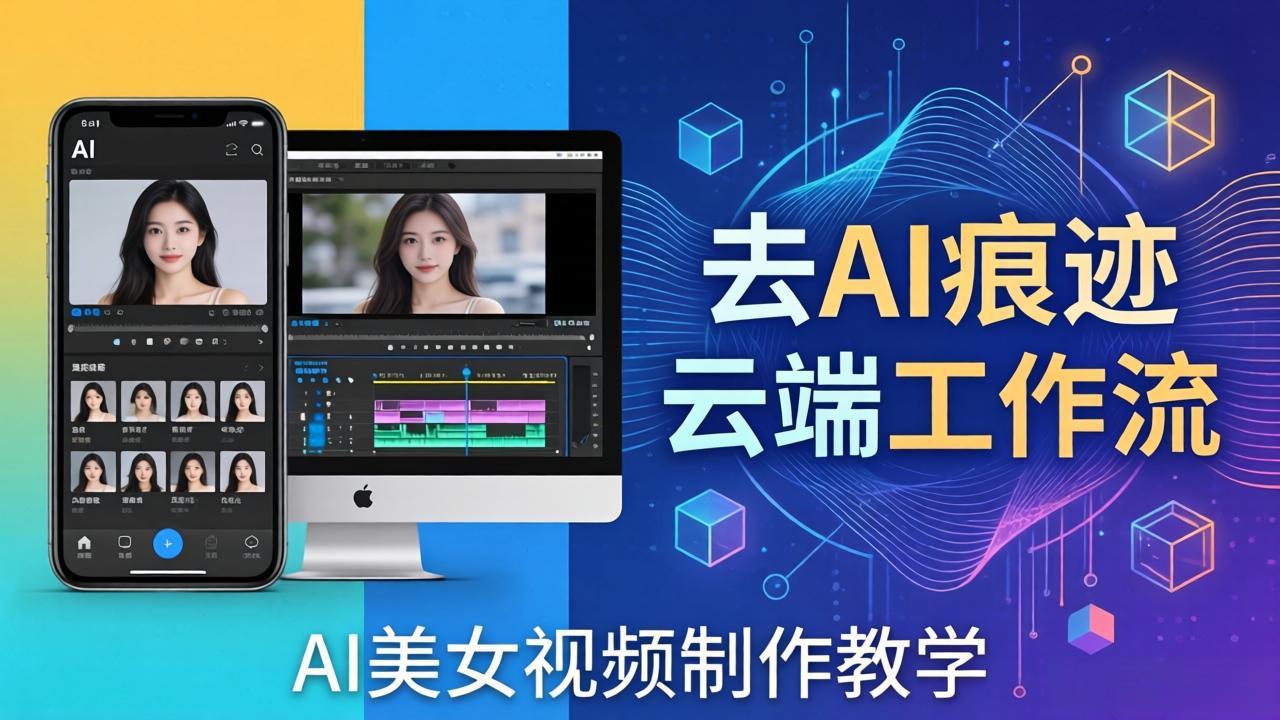 AI美女视频制作教学：去AI痕迹，云端工作流出图，手机电脑均可，不需要配置-御文网