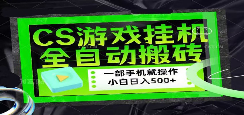 CSGO游戏挂机捡漏搬砖，超稳定的项目，带领1000+小白实现日入500+-御文网