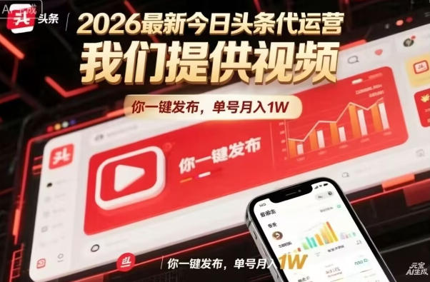 今日头条躺賺模式，你9我1，操作简单，一键发布，单机日入数百，长期合作【揭秘】-御文网