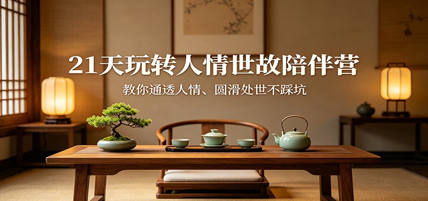 21天玩转人情世故陪伴营：教你通透人情、圆滑处世不踩坑-御文网