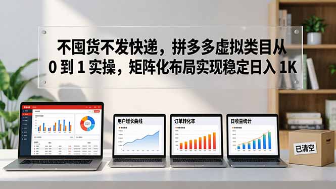 不囤货不发快递，拼多多虚拟类目从 0 到 1 实操，矩阵化布局实现稳定日入 1K-御文网