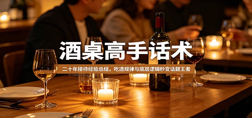 酒桌高手话术：二十年接待经验总结，吃透规律与底层逻辑秒变话题王者-御文网
