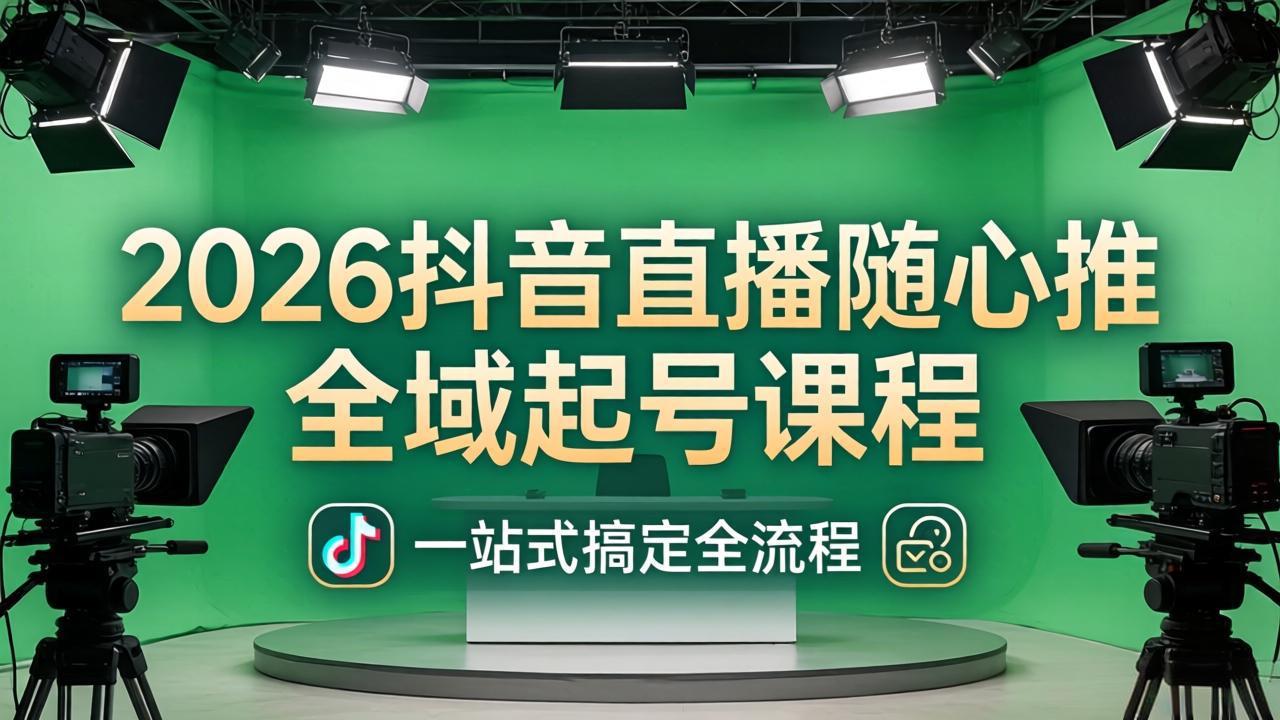 2026抖音直播随心推全域起号课程：一站式搞定直播起号、稳号、放量全流程(更新4月-御文网