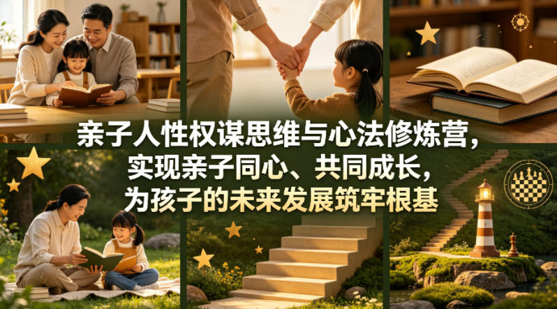 亲子人性权谋思维与心法修炼营，实现亲子同心、共同成长，为孩子的未来发展筑牢根基【音频】-御文网
