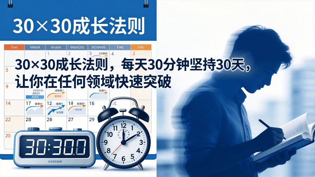 付费文章：30×30成长法则，每天30分钟坚持30天，让你在任何领域快速突破-御文网